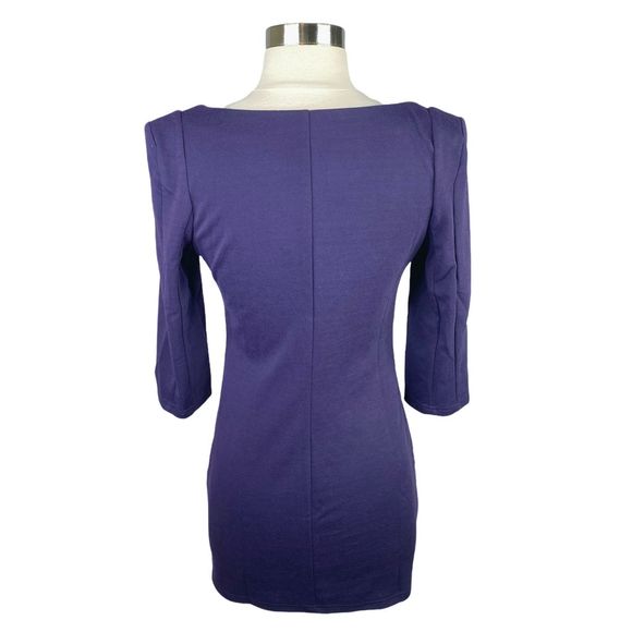 Lucy Paris Deep Purple Studded Bodycon Mini Dress - Size Medium - Picture 4 of 6